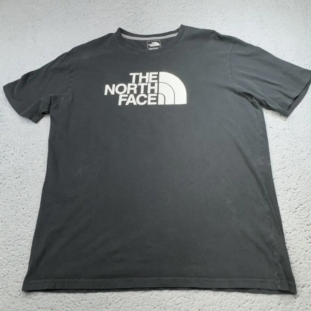 The North Face Shirt Mens Large Black Standard Fit Big Logo‎ Graphic T-Shirt Tee